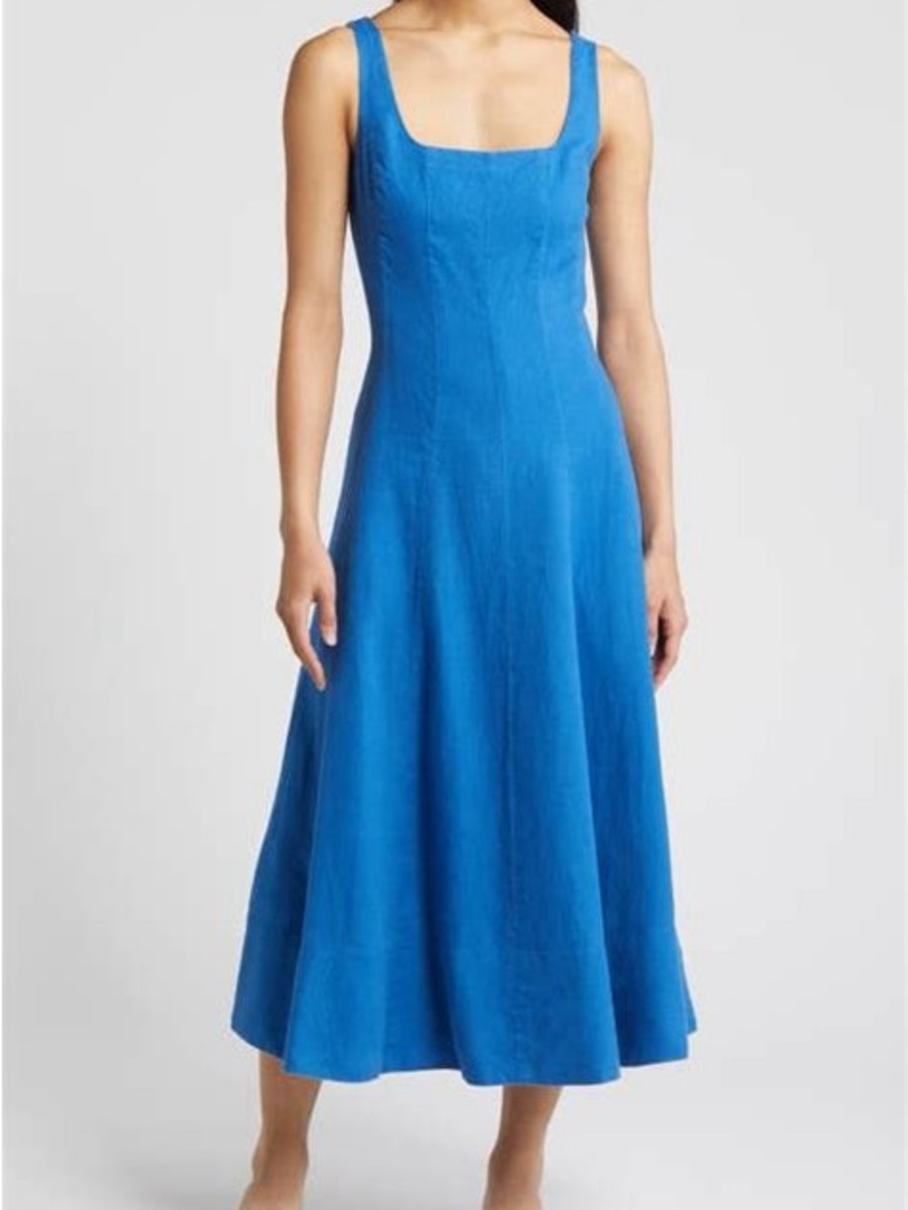 NWT Lilly Pulitzer Blue Calina Linen Midi Dress